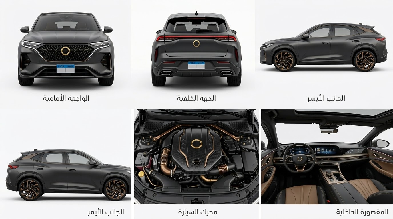 OM concept interior with panoramic roof and bronze detailing